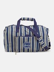 Joules Navy Blue Stripe Joules Sport Stripe Packaway Duffel Bag - Image 1 of 7