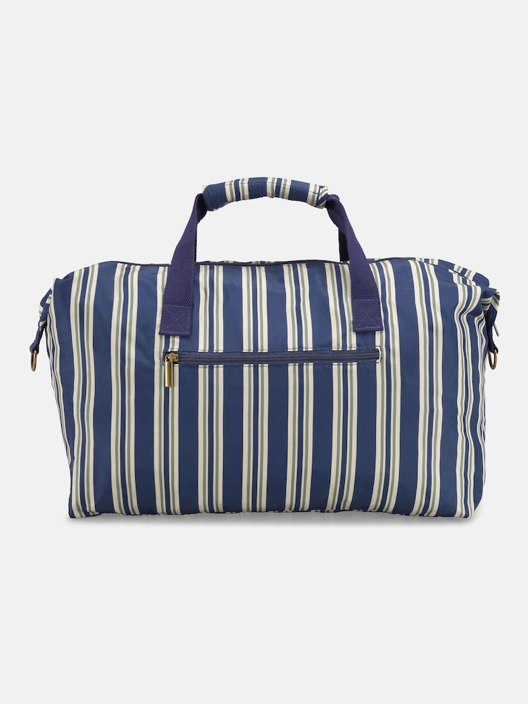 Joules Navy Blue Stripe Joules Sport Stripe Packaway Duffel Bag - Image 2 of 7