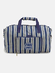 Joules Navy Blue Stripe Joules Sport Stripe Packaway Duffel Bag - Image 3 of 7