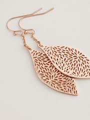 Gold Tone Cutout Earrings - Image 4 of 4
