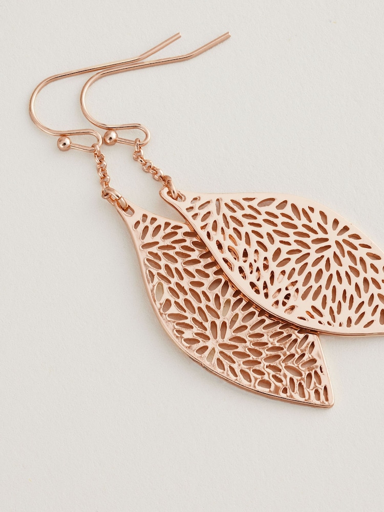 Gold Tone Cutout Earrings - Image 4 of 4