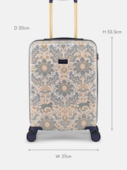 Joules Damask Print Cabin Four Wheel Hard Shell Suitcase - Image 3 of 9
