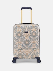 Joules Damask Print Cabin Four Wheel Hard Shell Suitcase - Image 5 of 9