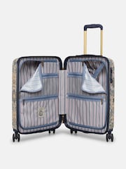 Joules Damask Print Cabin Four Wheel Hard Shell Suitcase - Image 7 of 9