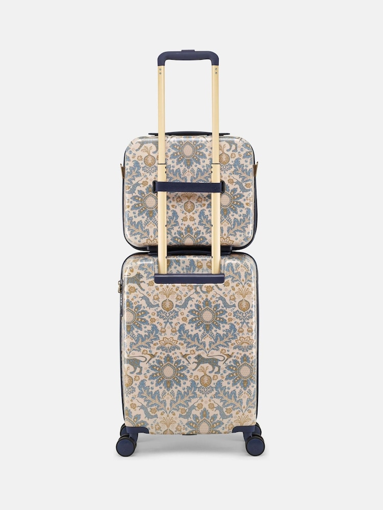 Joules Damask Print Cabin Four Wheel Hard Shell Suitcase - Image 9 of 9
