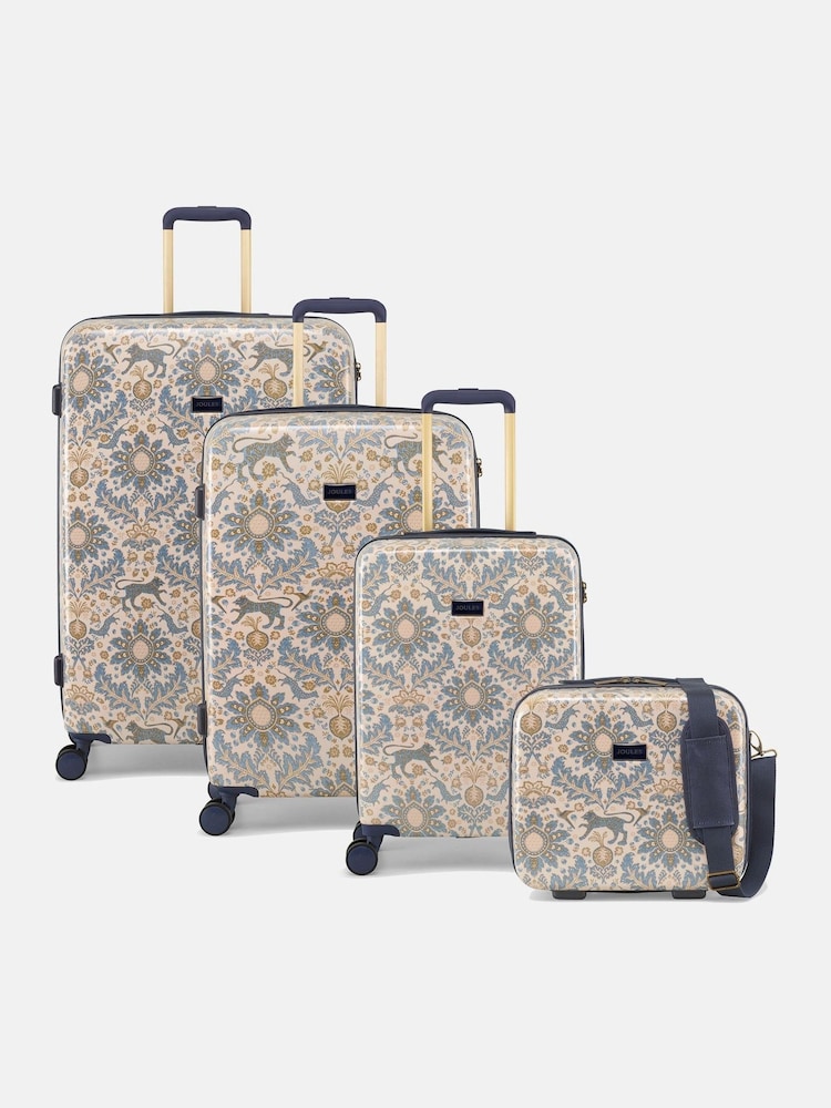 Joules Damask Print Medium Four Wheel Hard Shell Suitcase - Image 7 of 7