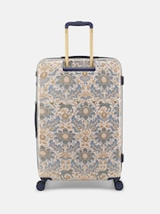 Joules Damask Print Large Four Wheel Hard Shell Suitcase - Image 5 of 9