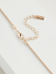 Gold Tone Swirl Oval Pave Necklace - Image 2 of 3