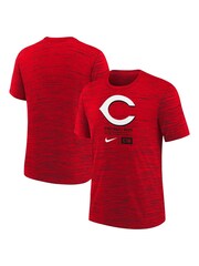 Fanatics Youth Red MLB Cincinnati Large Logo Velocity T-Shirt - Image 1 of 3