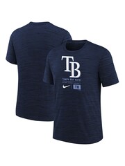 Fanatics Youth Blue MLB Tampa Bay Rays Large Logo Velocity T-Shirt - Image 1 of 3