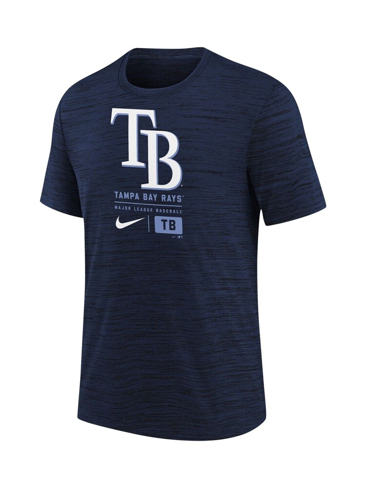 Fanatics Youth Blue MLB Tampa Bay Rays Large Logo Velocity T-Shirt - Image 2 of 3