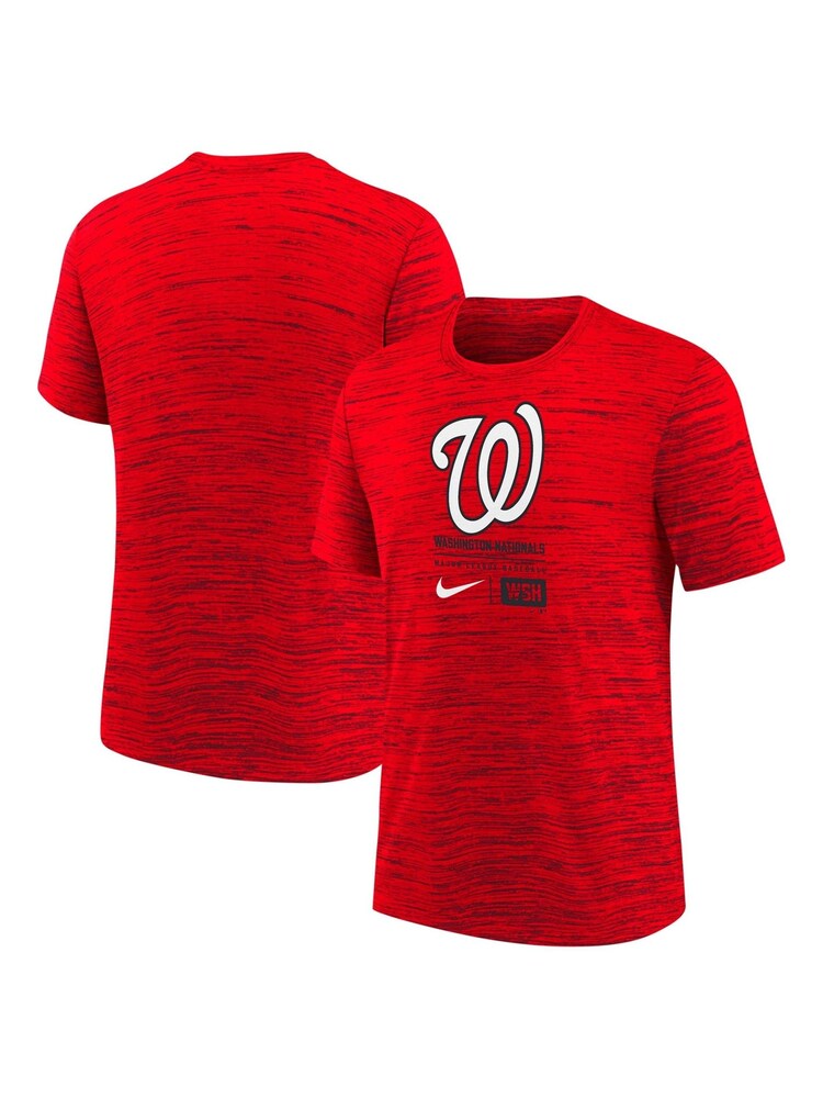 Fanatics Youth Red MLB Washington Nationals Large Logo Velocity T-Shirt - Image 1 of 3