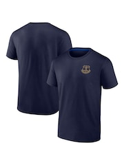Fanatics Blue Everton Essentials Small Crest 100% Cotton T-Shirt - Image 1 of 3