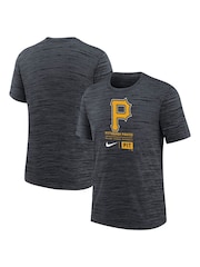 Fanatics Youth MLB Pittsburgh Pirates Large Logo Velocity Black T-Shirt - Image 1 of 3