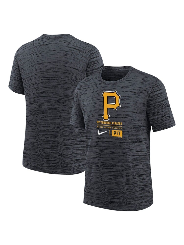 Fanatics Youth MLB Pittsburgh Pirates Large Logo Velocity Black T-Shirt - Image 1 of 3