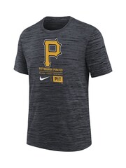 Fanatics Youth MLB Pittsburgh Pirates Large Logo Velocity Black T-Shirt - Image 3 of 3