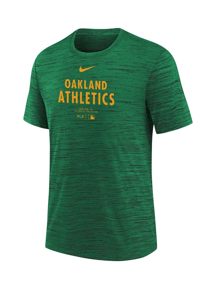 Fanatics Youth Green MLB Oakland Athletics Practice Velocity T-Shirt - Image 3 of 3