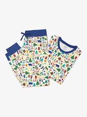 Hatley Mens Blue Falala Cotton Christmas Pyjamas - Image 3 of 3