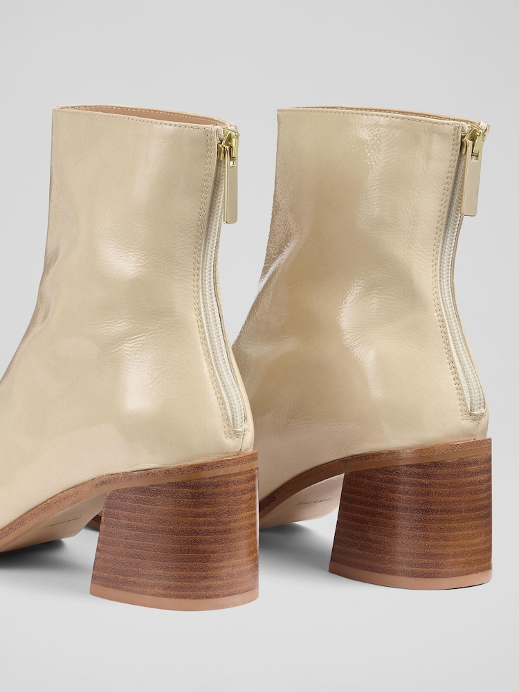 LK Bennett Natural Camila Front Seam Casual Boots - Image 4 of 4