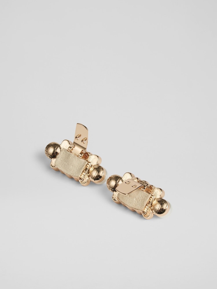 LK Bennett Metallic Amary Clear Mini Bar Shoe Clip - Image 3 of 3 LK Bennett Metallic Amary Clear Mini Bar Shoe Clip - Image 3 of 3
