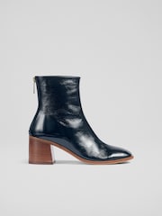 LK Bennett Blue Camila Front Seam Casual Boots - Image 1 of 4