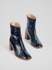 LK Bennett Blue Camila Front Seam Casual Boots - Image 3 of 4