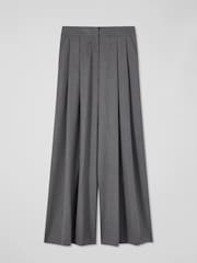 LK Bennett Hally Grey Wide Leg Pin Stripe Trousers - Image 4 of 4