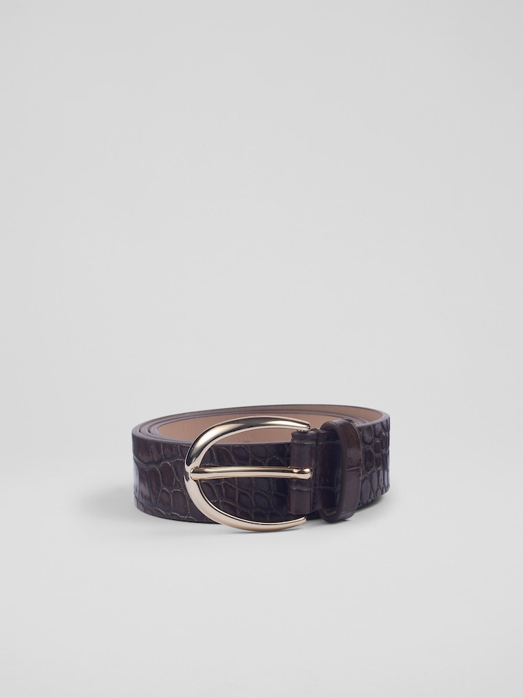 LK Bennett Julian Brown Classic Jean Belt - Image 1 of 2 LK Bennett Julian Brown Classic Jean Belt - Image 1 of 2