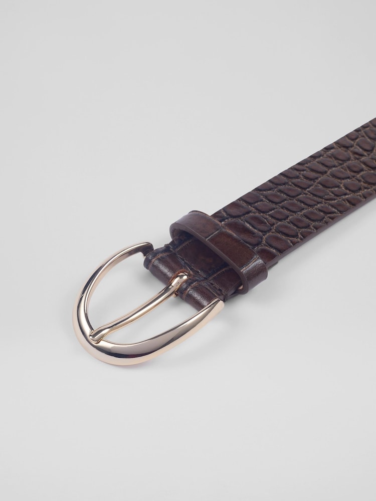 LK Bennett Julian Brown Classic Jean Belt - Image 2 of 2 LK Bennett Julian Brown Classic Jean Belt - Image 2 of 2