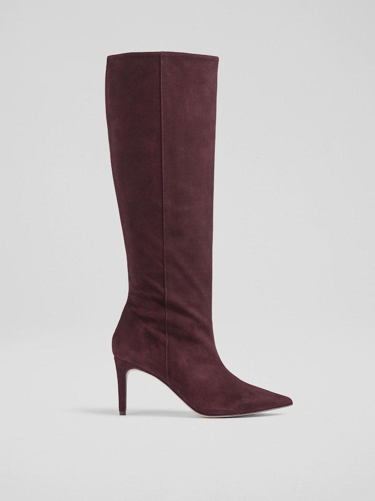 LK Bennett Astrid Bournville Pointed Semi Fitted Brown Boots - Bild 1 von 4