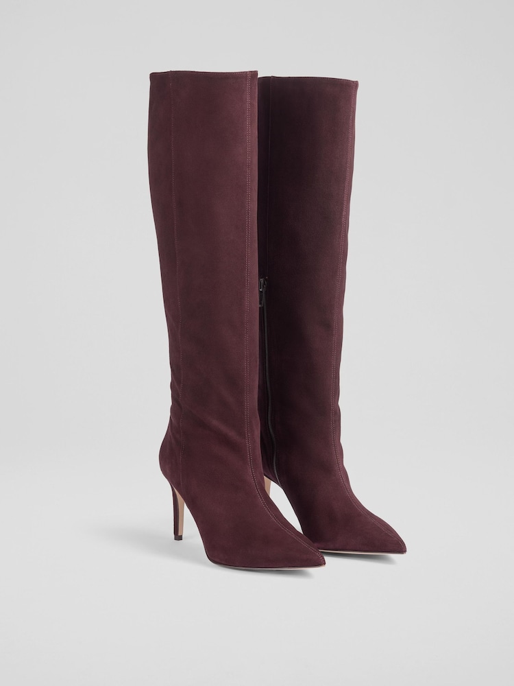 LK Bennett Astrid Bournville Pointed Semi Fitted Brown Boots - Bild 2 von 4