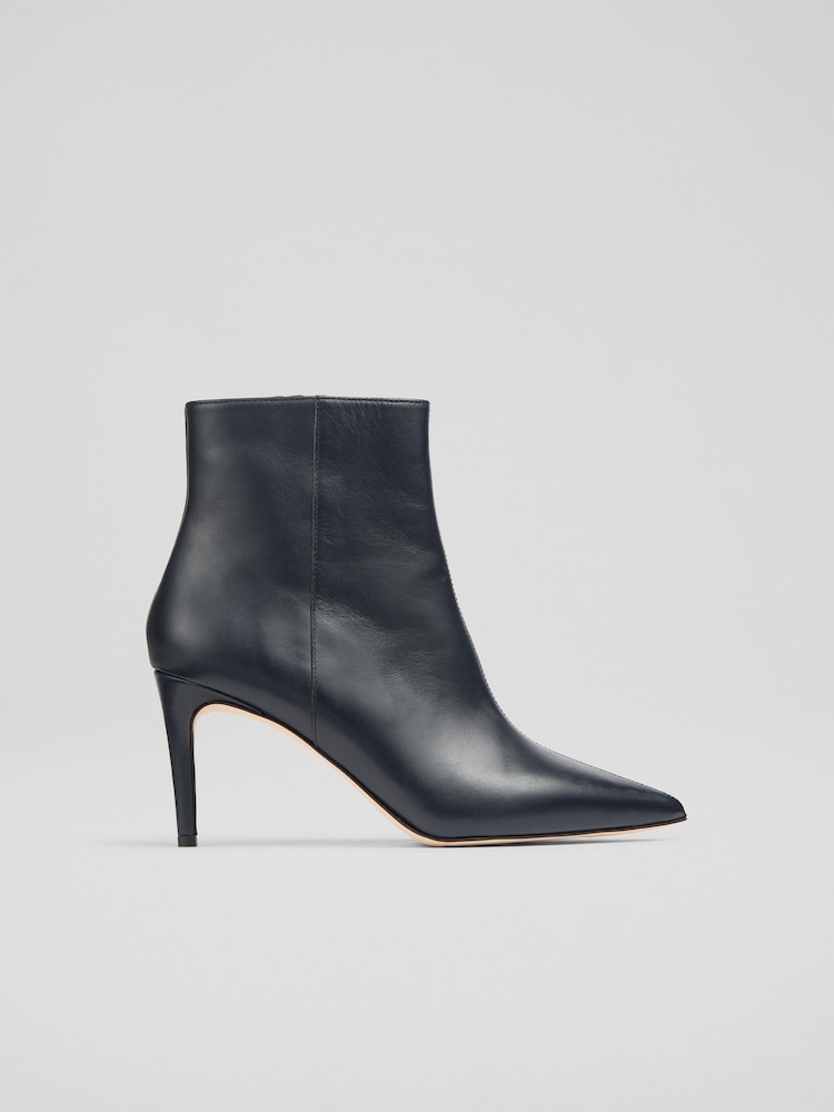 LK Bennett Blue Aster Stiletto Ankle Boots - Image 1 of 4 LK Bennett Blue Aster Stiletto Ankle Boots - Image 1 of 4