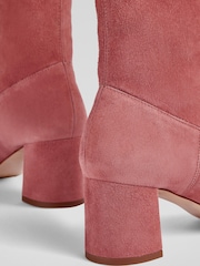 LK Bennett Harp Rose, Stretch-Stiefeletten mit Blockabsatz, Rosa - Bild 3 von 3
