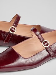 LK Bennett Red Willow Bordeaux Mary Jane Flats - Image 4 of 4