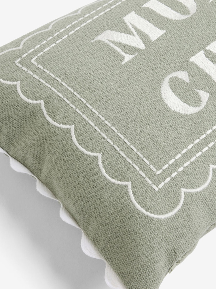 Sage Green Mum's Chair Slogan Cushion - Image 5 of 5