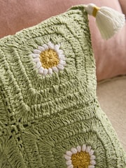 Floral Daisy Crochet Cushion - Изображение 5 из 5
