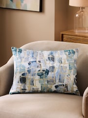 100% Cotton Ria 40 x 59cm Abstract Velvet Cushion - Изображение 1 из 5