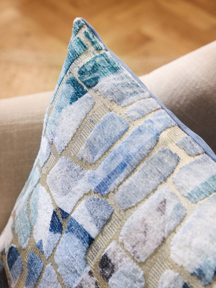100% Cotton Ria 40 x 59cm Abstract Velvet Cushion - Изображение 2 из 5