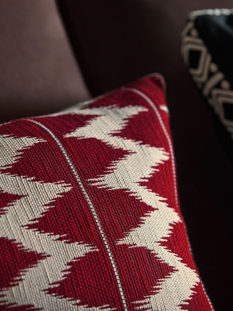 Red 40 x 59cm Global Zig Zag Cushion - Image 2 of 6