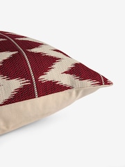 Red 40 x 59cm Global Zig Zag Cushion - Image 6 of 6