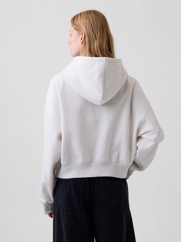 Gap Grey Vintage Soft Oversized Logo Zip-Up Hoodie - Image 2 of 4