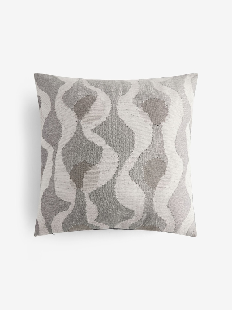 Natural 50 x 50cm Abstract Wiggle Cushion - Image 3 of 5