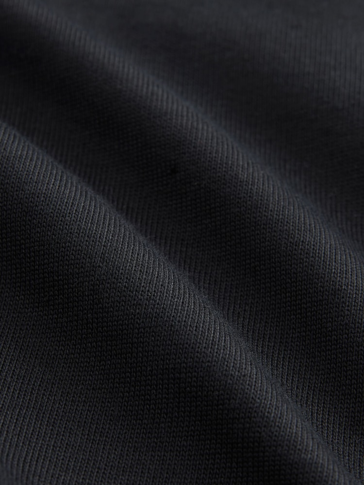 Black EDIT 100% Cotton Graphic Heavyweight Relaxed Fit Long Sleeve T-Shirt - Image 8 of 8