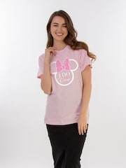 Brands In Pink Women Boyfriend Fit Disney Minnie Mouse I Do Crew 100% Cotton T-Shirt - Image 1 of 3