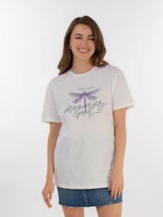 Brands In White Women Boyfriend Fit Gilmore Girls Dragonfly Inn 100% Cotton T-Shirt - Image 1 of 3