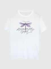 Brands In White Women Boyfriend Fit Gilmore Girls Dragonfly Inn 100% Cotton T-Shirt - Image 2 of 3