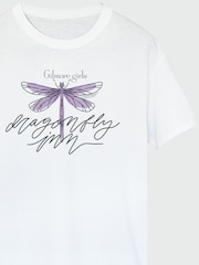 Brands In White Women Boyfriend Fit Gilmore Girls Dragonfly Inn 100% Cotton T-Shirt - Image 3 of 3