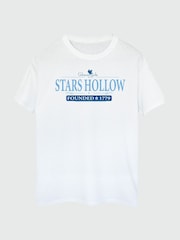 Brands In White Women Boyfriend Fit Gilmore Girls Stars Hollow 100% Cotton T-Shirt - Image 2 of 3