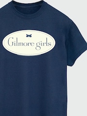 Brands In Blue Women Boyfriend Fit Girls Gilmore Logo 100% Cotton T-Shirt - Image 3 of 3