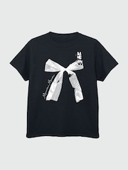 Brands In Black Disney Minnie Mouse Bow 100% Cotton T-Shirt - Image 2 of 3